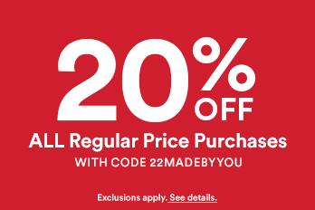 20% off All Regular Price Purchases Coupon at Michaels