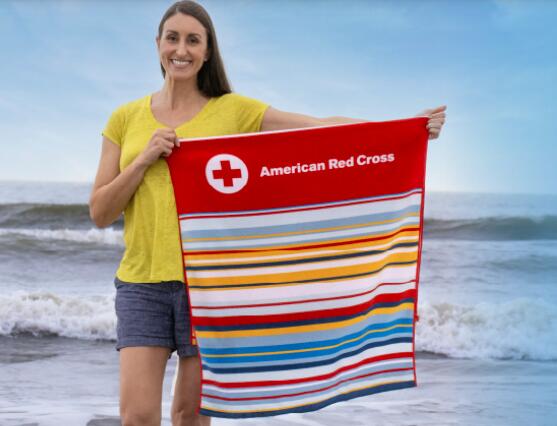 American Red Cross Beach Towel for Free for Blood Donation