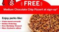 Chocolate Chip Pizzert for Free at Pizza Inn