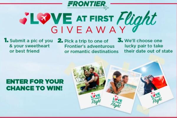 Frontier Airlines Love At First Flight Sweepstakes