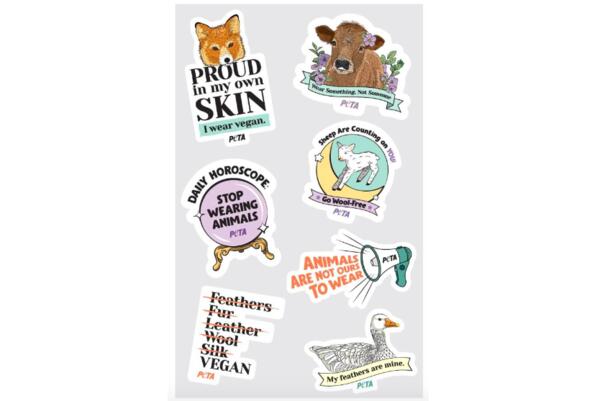 Stickers for Free to Promote Never Wearing Animals