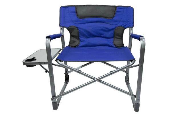 Ozark Trail XXL Folding Padded Director Chair w/ Side Table (Blue) ONLY $35