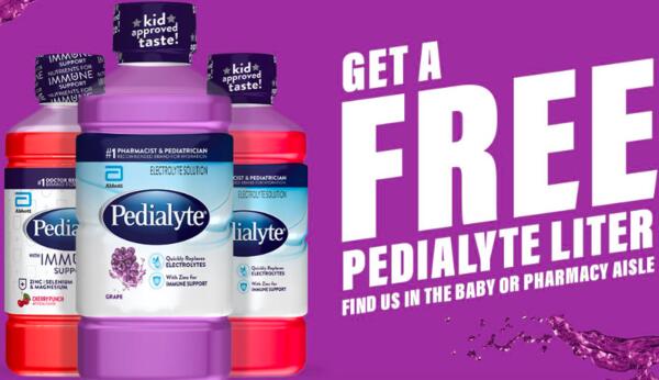 Bottle of Pedialyte for Free at Walmart