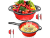 Set of Longzon Collapsible Silicone Colanders for Free