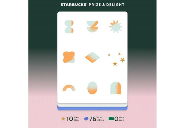 Starbucks Rewards Prize and Delight Instant Game