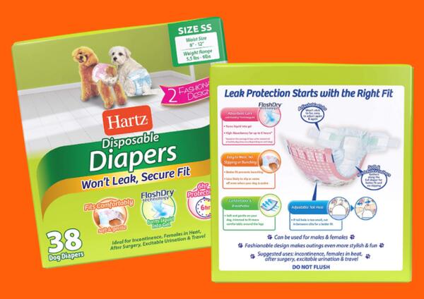 Hartz Disposable Dog Diapers and Male Dog Wraps for Free