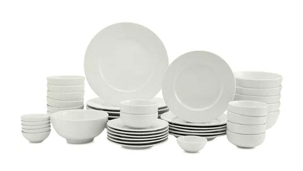 Denmark Whiteware 42-Piece Tabletops Unlimited Dinnerware Set, Service for 6 for ONLY $40