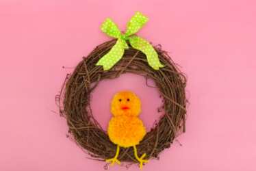 Pom-Pom Chick Wreath Craft Event for Free at Michaels