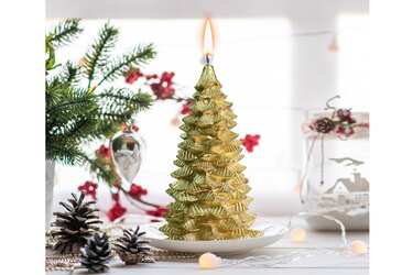 2-Pack Figural Christmas Tree Candles for ONLY $8