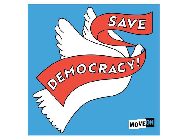Free "Save Democracy" Sticker