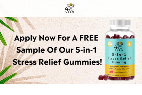 Sample of 4TheCalm 5-in-1 Stress Relief Gummies for Free