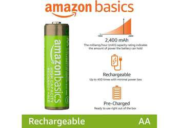 Amazon Basics 12-Pack AA Rechargeable Batteries for ONLY $13.37 