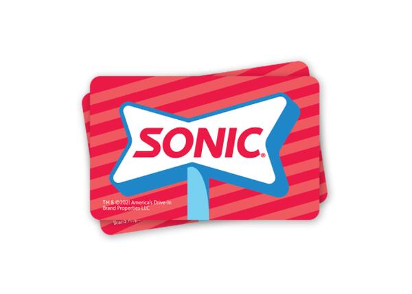 Sonic Gift Card Giveaway