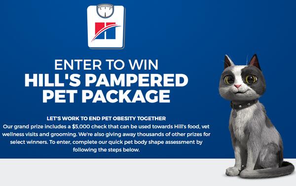 Hills Pampered Pet Package Sweepstakes