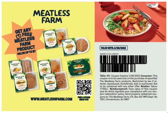 Meatless Farm Product Coupon for Free