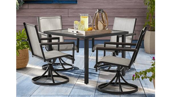 Better Homes & Gardens Brees 5 Piece Sling Swivel Dining Set Now $269.00