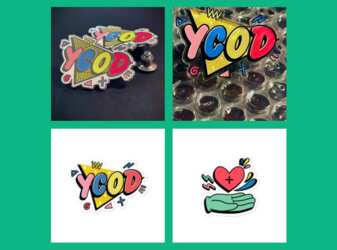 YCOD Pin or Sticker for Free
