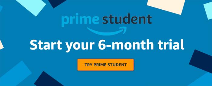 Free 6 Month Amazon Prime Membership for College Students