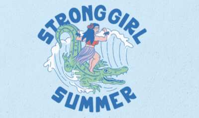 Strong Girl Summer Free Stickers