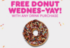 Free Donut from Dunkin on Wednesdays