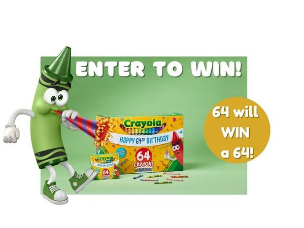 Crayola 64 Will Win 64 Sweepstakes
