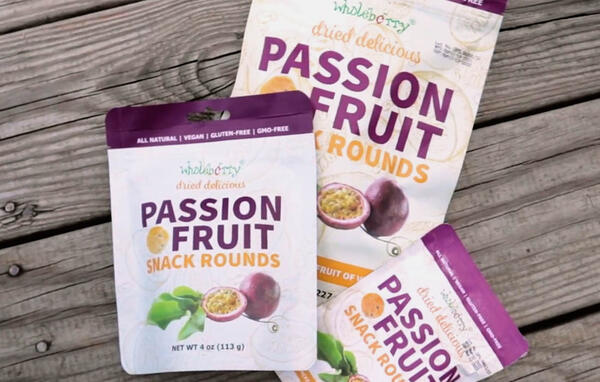 WholeBerry Passion Fruit Snack Rounds for Free