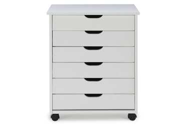 Linon Cary 6-Drawer Rolling Cart for ONLY $69 
