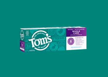 Tom's of Maine Whole Care Toothpaste for Free