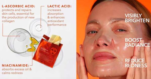 Vitamin C Lactic Biocellulose Brightening Treatment Mask for Free