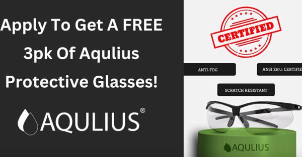 3-Pack of Aqulius Safety Glasses for Free