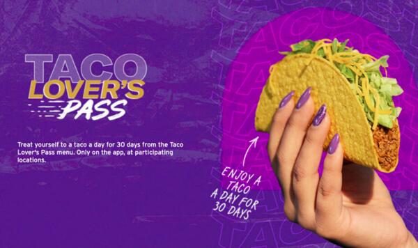 Taco Bell Taco Lover's Pass for Free